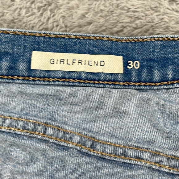 Gap Jeans Womens 30 Girlfriend Mid Rise Straight Ankle Medium Wash Stretch Denim - Picture 14 of 16